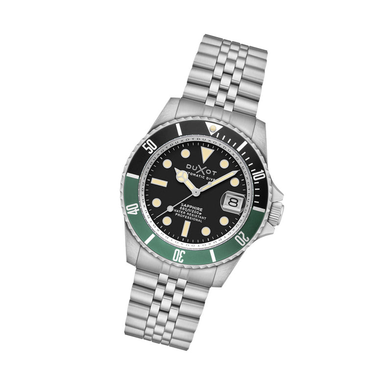 Duxot Atlantica Automatic Dive Watch with Pitch Black Dial #DX-2057-77