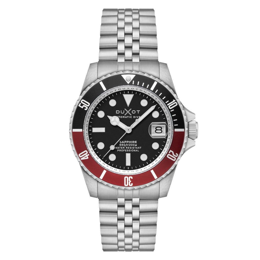 Duxot Atlantica Automatic Dive Watch with Jade Black Dial #DX-2057