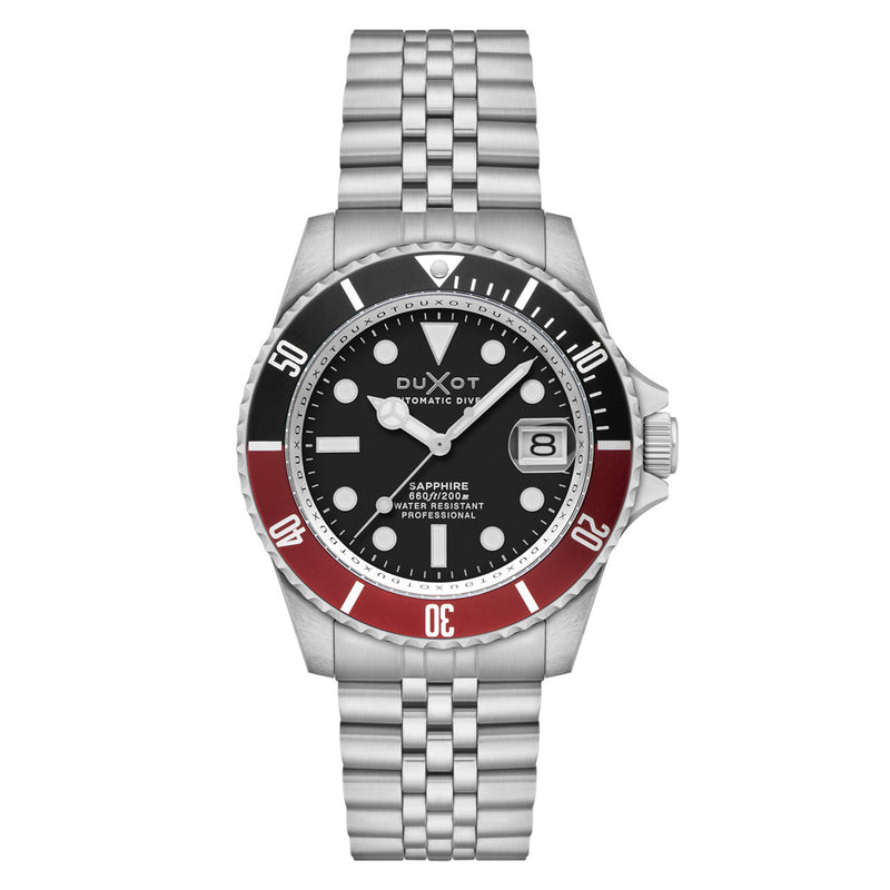 Duxot Atlantica Automatic Dive Watch with Jade Black Dial #DX-2057-88