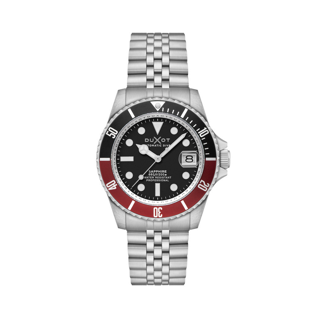 Duxot Atlantica Automatic Dive Watch with Jade Black Dial #DX-2057