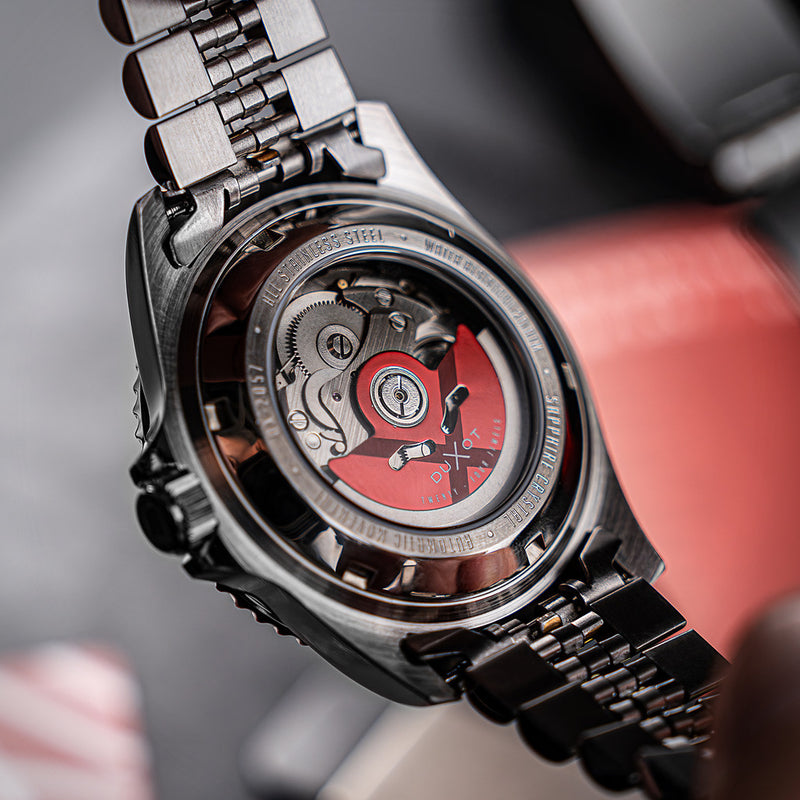 Duxot Atlantica Automatic Dive Watch with Jade Black Dial #DX-2057-88