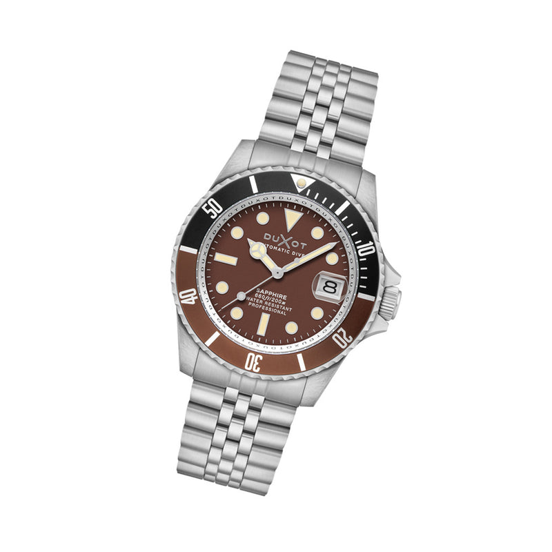 Duxot Atlantica Automatic Dive Watch with Chocolate Brown Dial #DX-2057-99