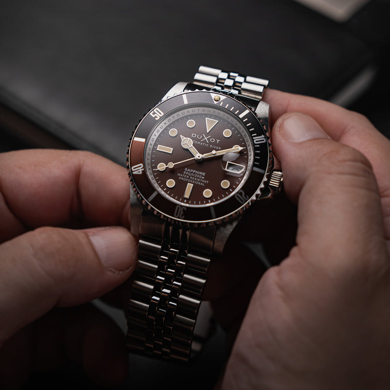 Duxot Atlantica Automatic Dive Watch with Chocolate Brown Dial #DX-2057-99