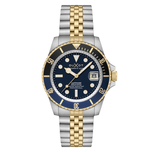 Duxot Atlantica Automatic Dive Watch with Two Tone Blue Dial #DX-2057-AA