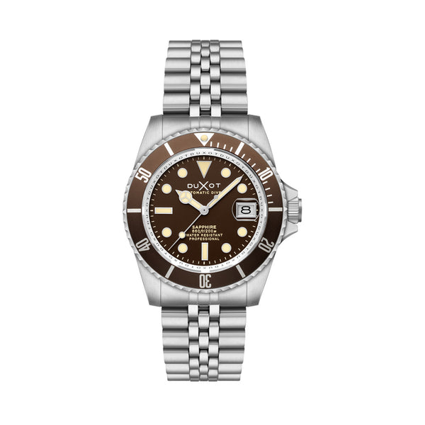 Duxot Atlantica Automatic Dive Watch with Chestnut Brown Dial #DX-2057-CC