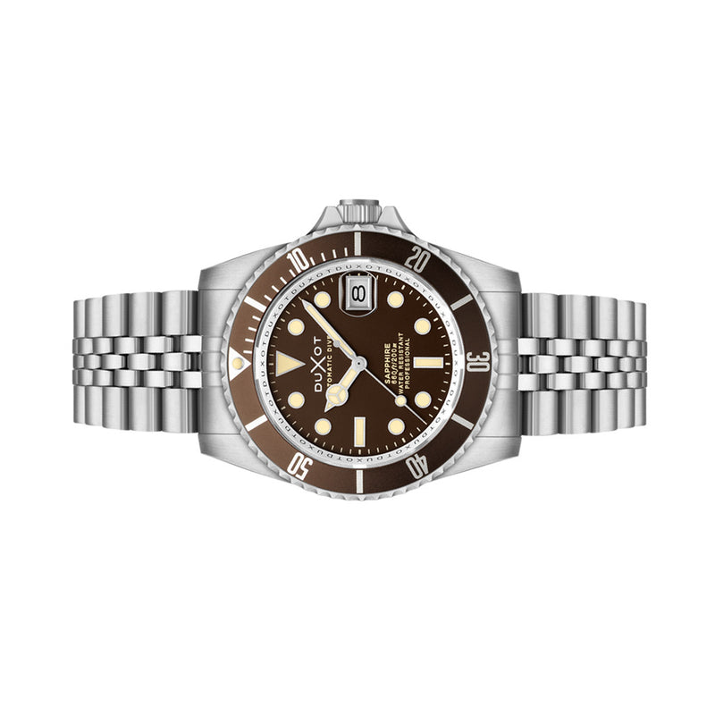 Duxot Atlantica Automatic Dive Watch with Chestnut Brown Dial #DX-2057-CC