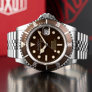 Duxot Atlantica Automatic Dive Watch with Chestnut Brown Dial #DX-2057-CC