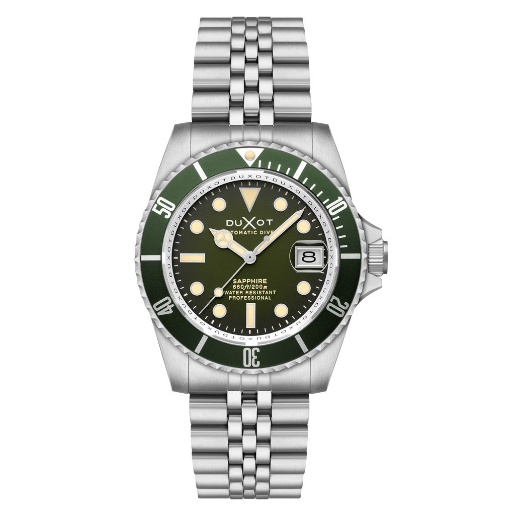 Duxot Atlantica Automatic Dive Watch with Hunter Green Dial #DX