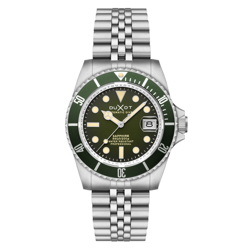 Duxot Atlantica Automatic Dive Watch with Hunter Green Dial #DX-2057-DD