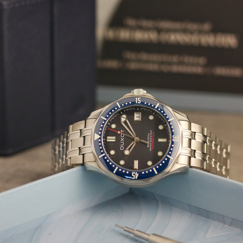 Duxot Henri Diver Automatic with Presidential Blue Dial #DX-2060-22
