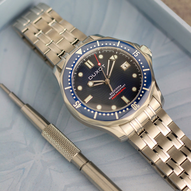 Duxot Henri Diver Automatic with Presidential Blue Dial #DX-2060-22
