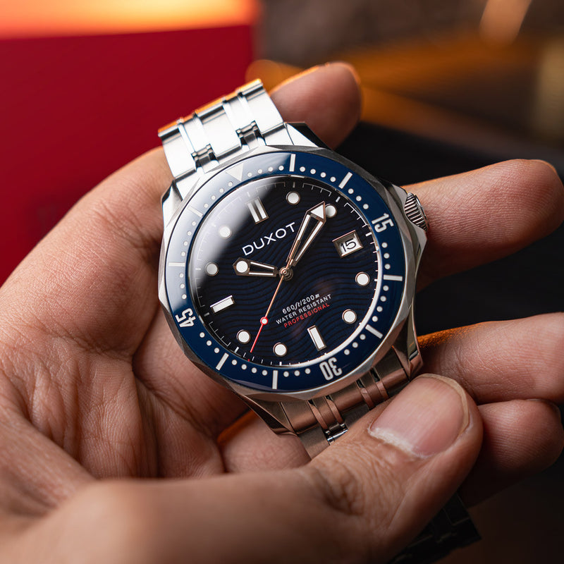 Duxot Henri Diver Automatic with Presidential Blue Dial #DX-2060-22
