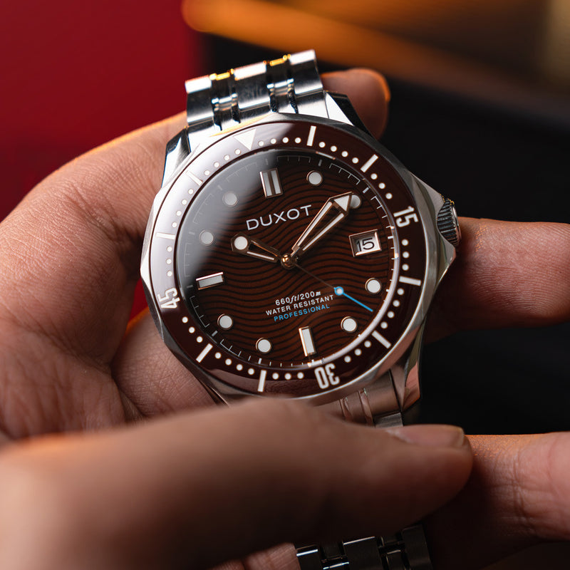 Duxot Henri Diver Automatic with Deep Brown Dial #DX-2060-44