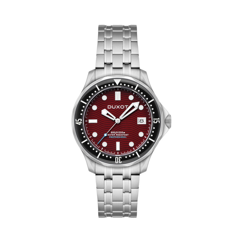 Duxot Henri Diver Automatic with Maroon Red Dial #DX-2060-55