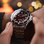 Duxot Henri Diver Automatic with Maroon Red Dial #DX-2060-55