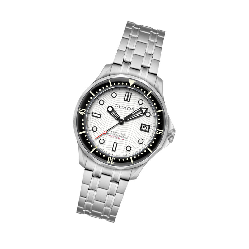 Duxot Henri Diver Automatic with Polar White Dial #DX-2060-77