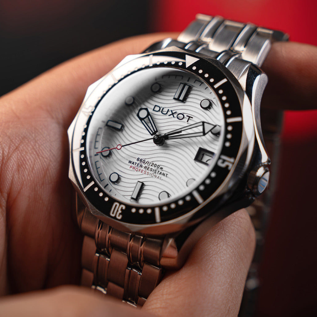Duxot Henri Diver Automatic with Polar White Dial #DX-2060-77