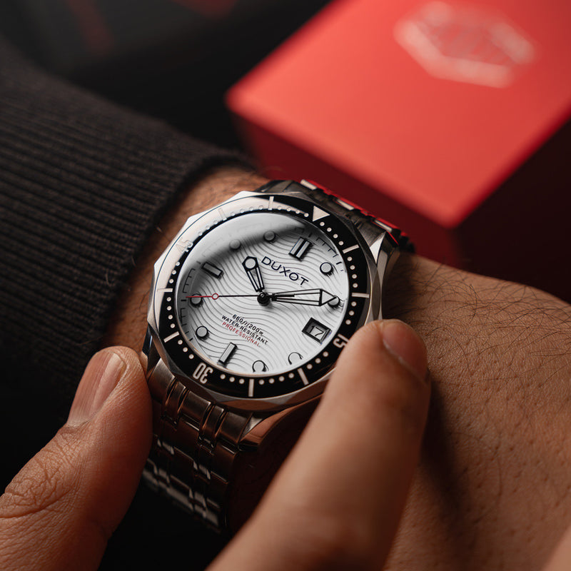 Duxot Henri Diver Automatic with Polar White Dial #DX-2060-77