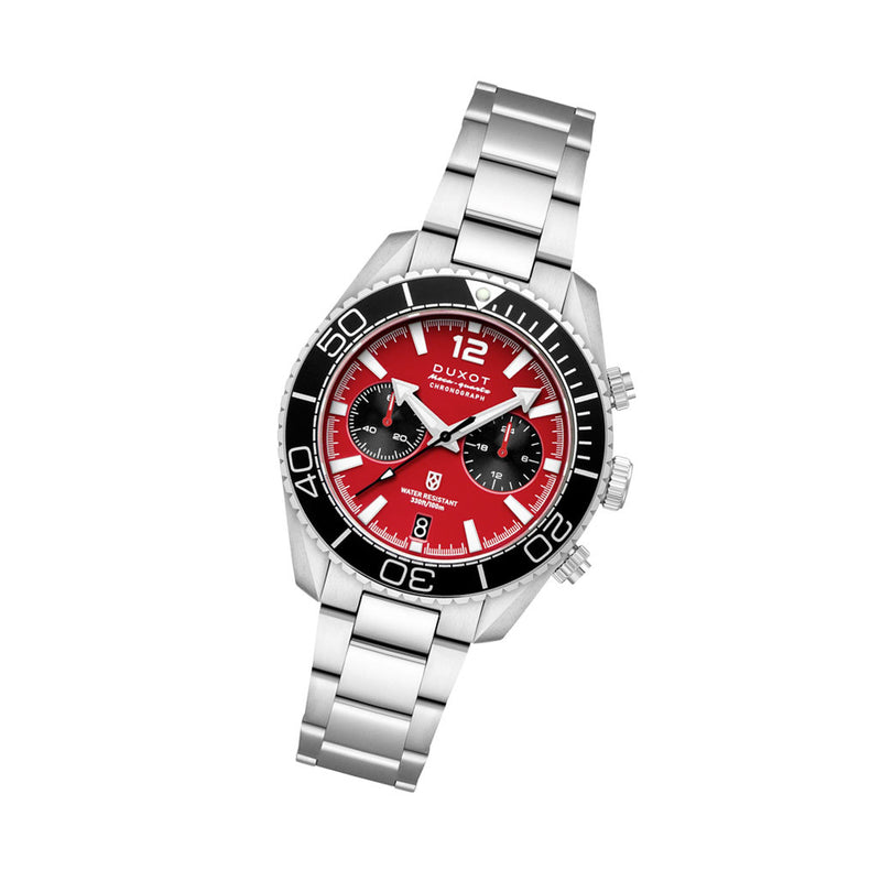 Duxot Tiburon Meca-Quartz Chronograph in Brick Red #DX-2062-22