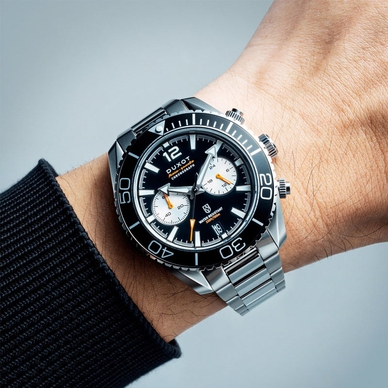 Duxot Tiburon Meca-Quartz Chronograph in Eclipse Black #DX-2062-33