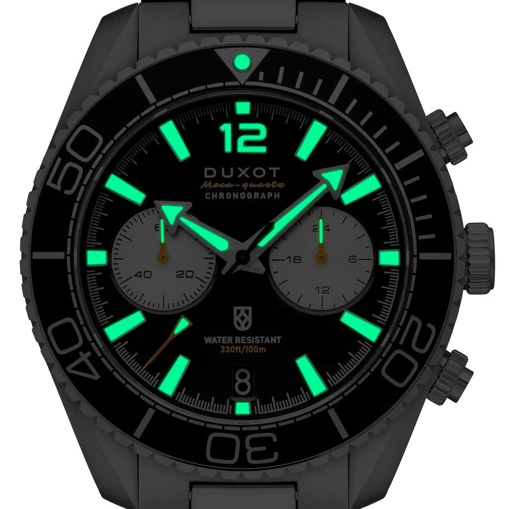 Duxot Tiburon Meca-Quartz Chronograph in Eclipse Black #DX-2062-33