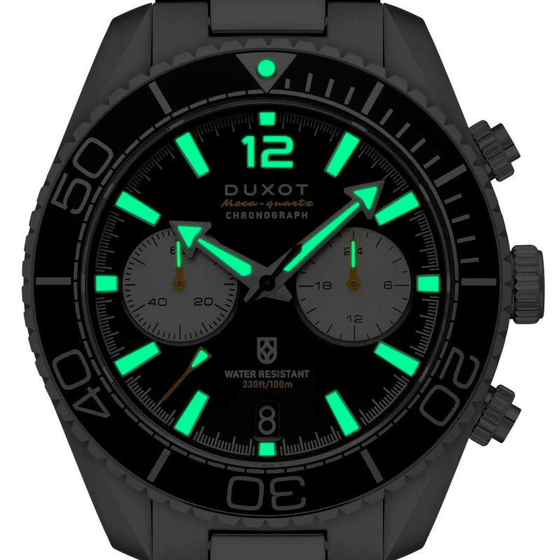 Duxot Tiburon Meca-Quartz Chronograph in Eclipse Black #DX-2062-33