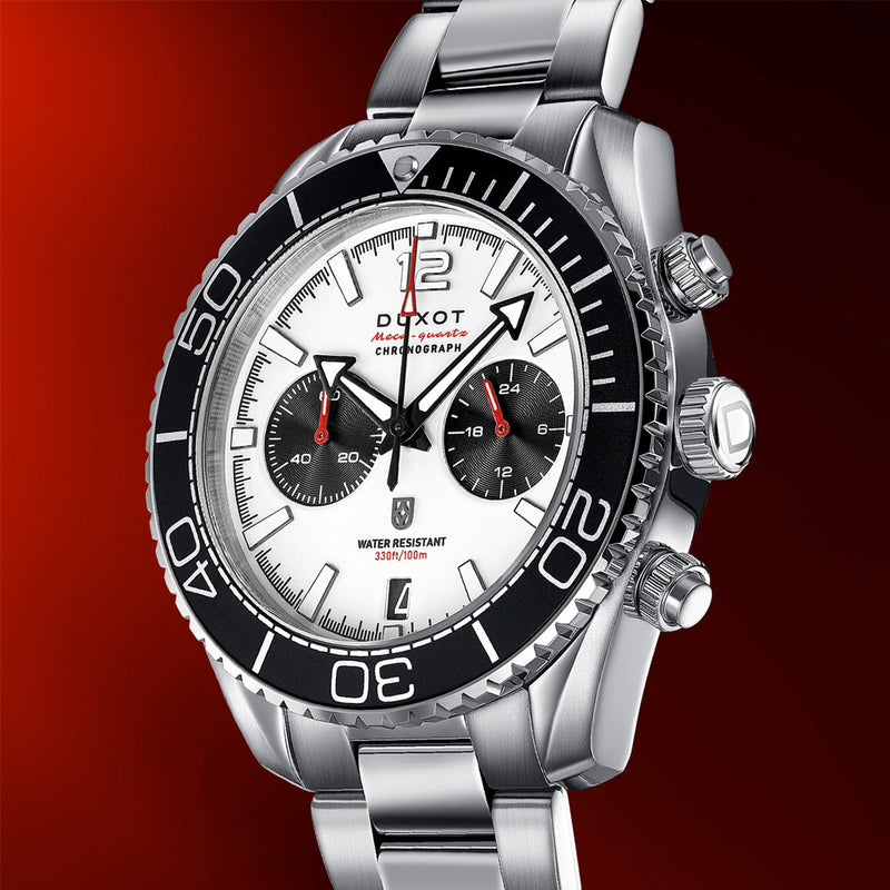Duxot Tiburon Meca-Quartz Chronograph in Buff White #DX-2062-44