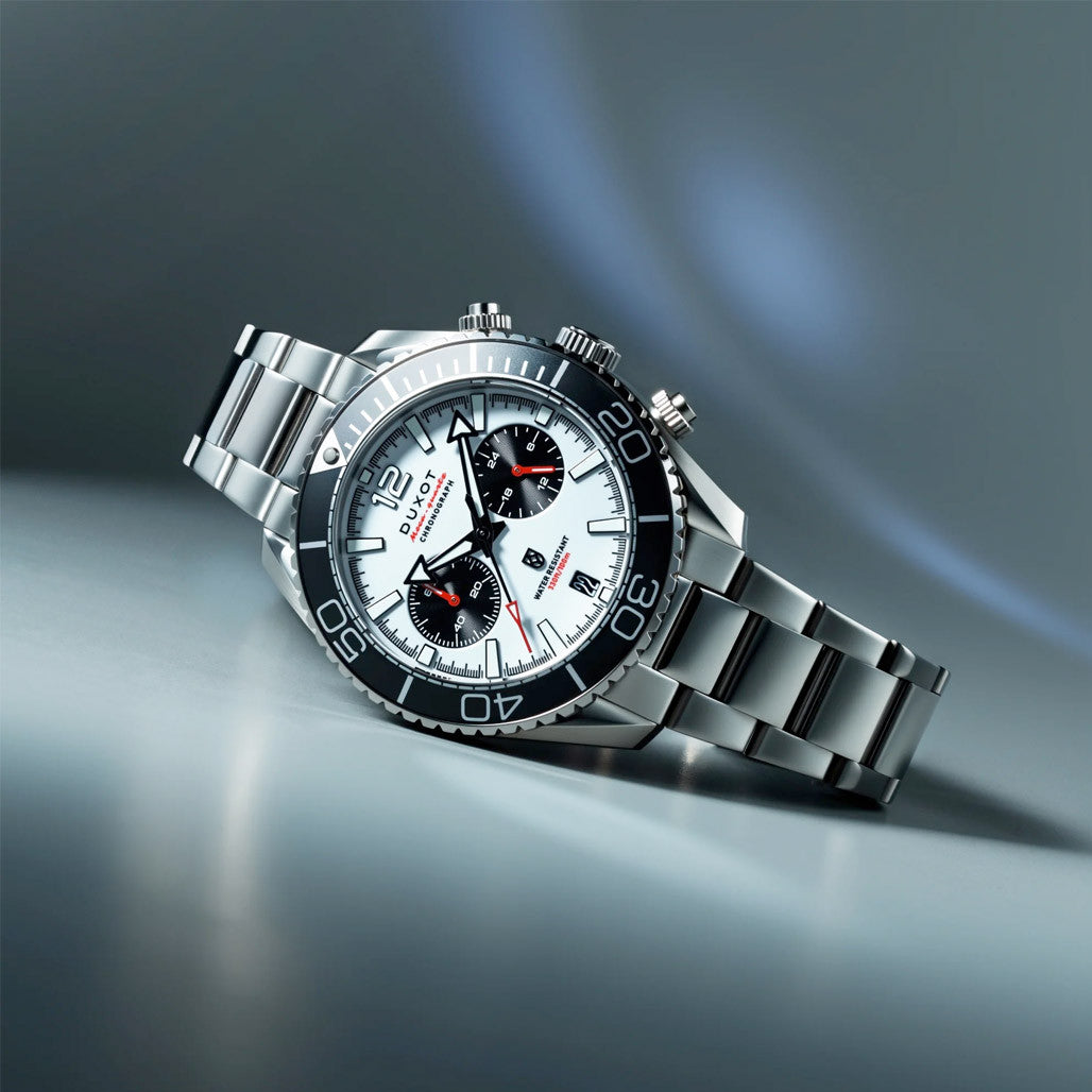 Duxot Tiburon Meca-Quartz Chronograph in Buff White #DX-2062-44