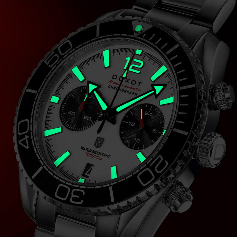 Duxot Tiburon Meca-Quartz Chronograph in Buff White #DX-2062-44