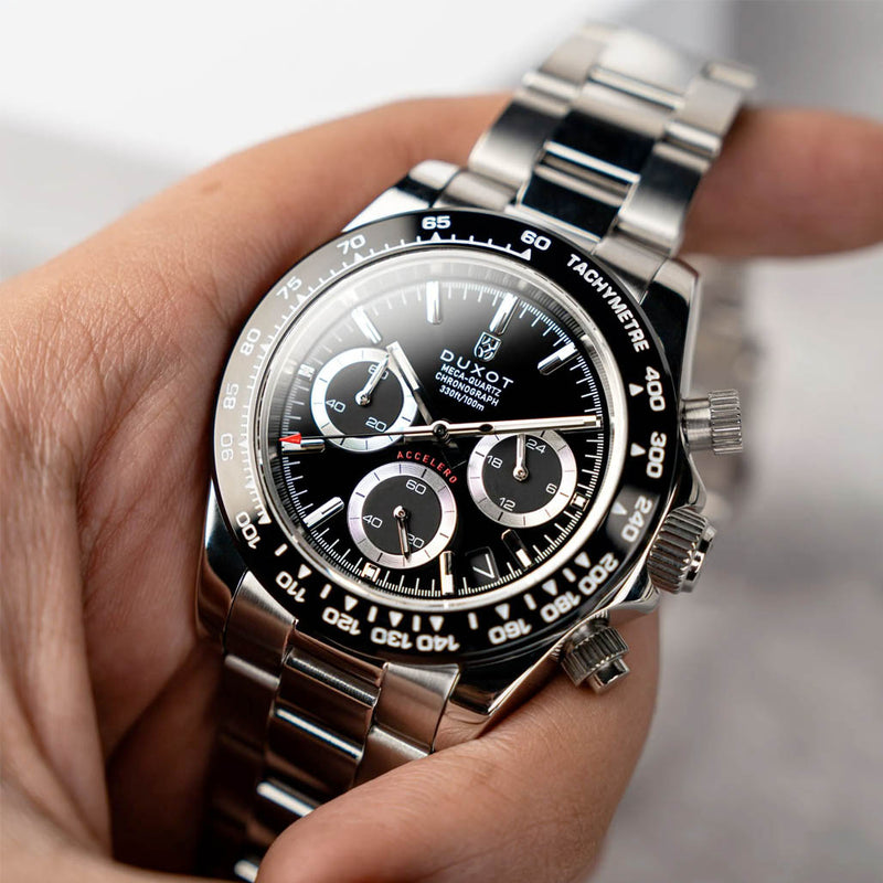 Duxot Accelero Chronograph with Pitch Black Dial #DX-2065-22