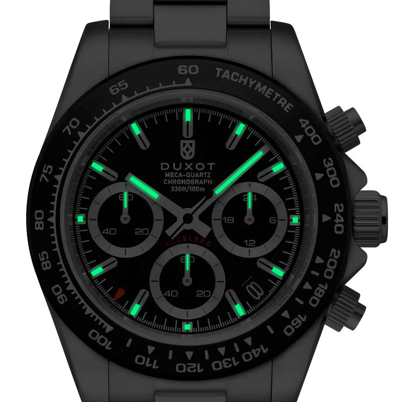 Duxot Accelero Chronograph with Pitch Black Dial #DX-2065-22