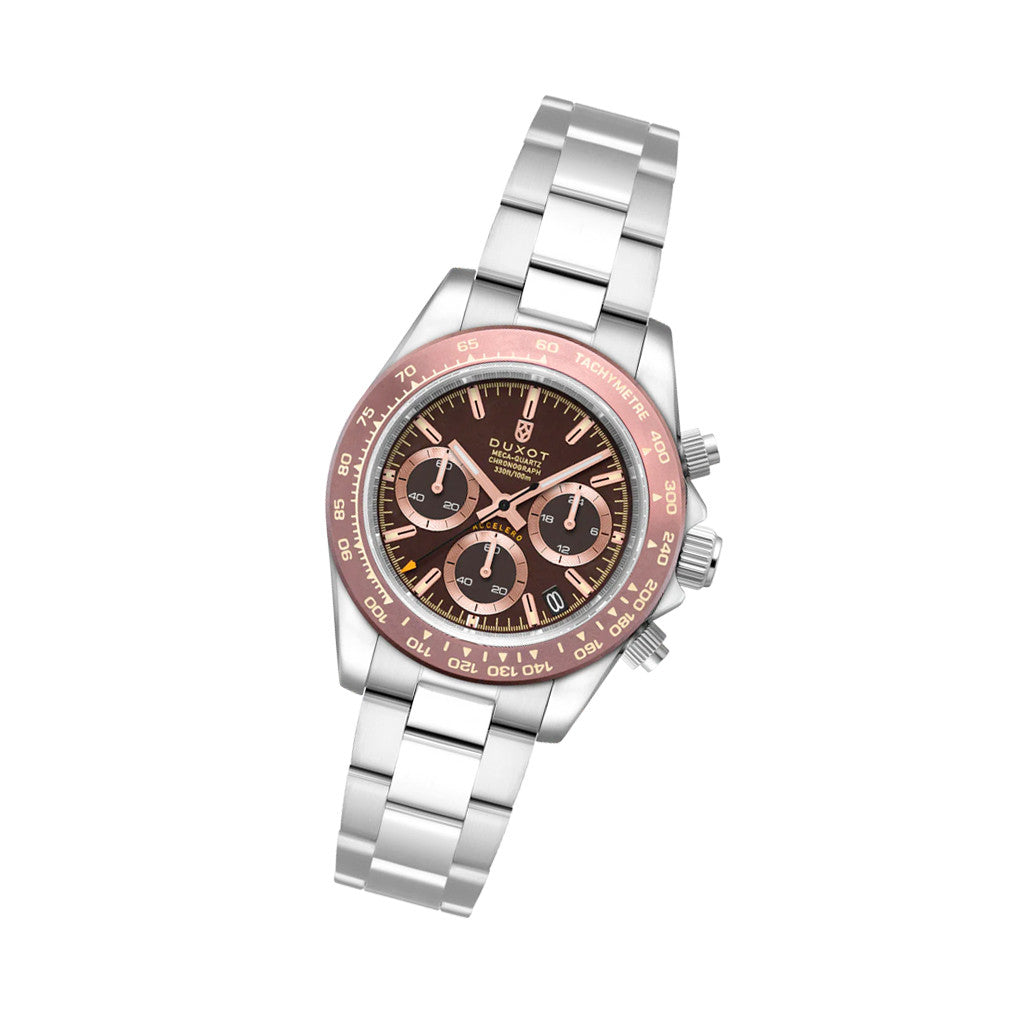 Duxot Accelero Chronograph with Chestnut Brown Dial #DX-2065-44