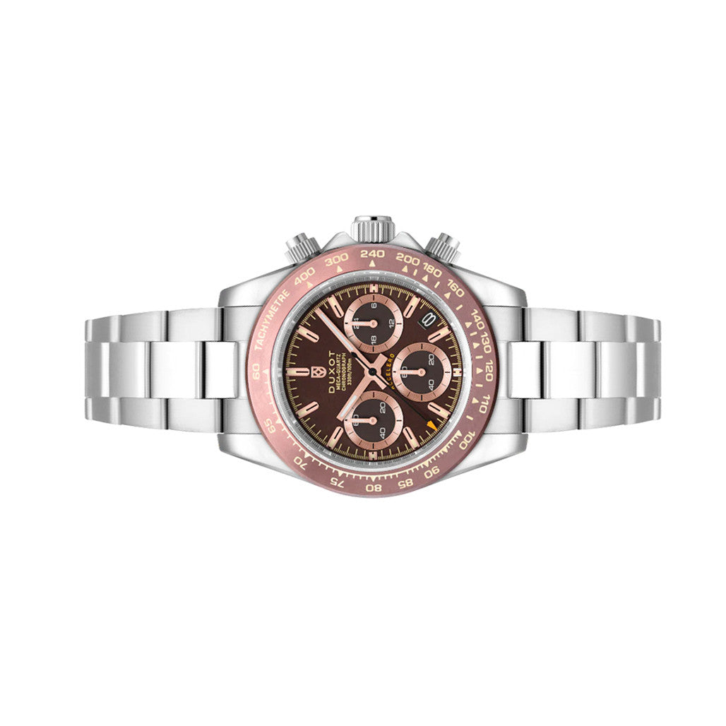 Duxot Accelero Chronograph with Chestnut Brown Dial #DX-2065-44