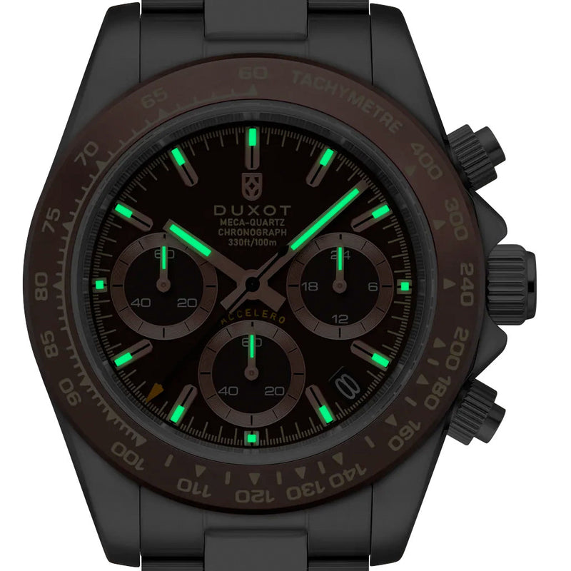 Duxot Accelero Chronograph with Chestnut Brown Dial #DX-2065-44