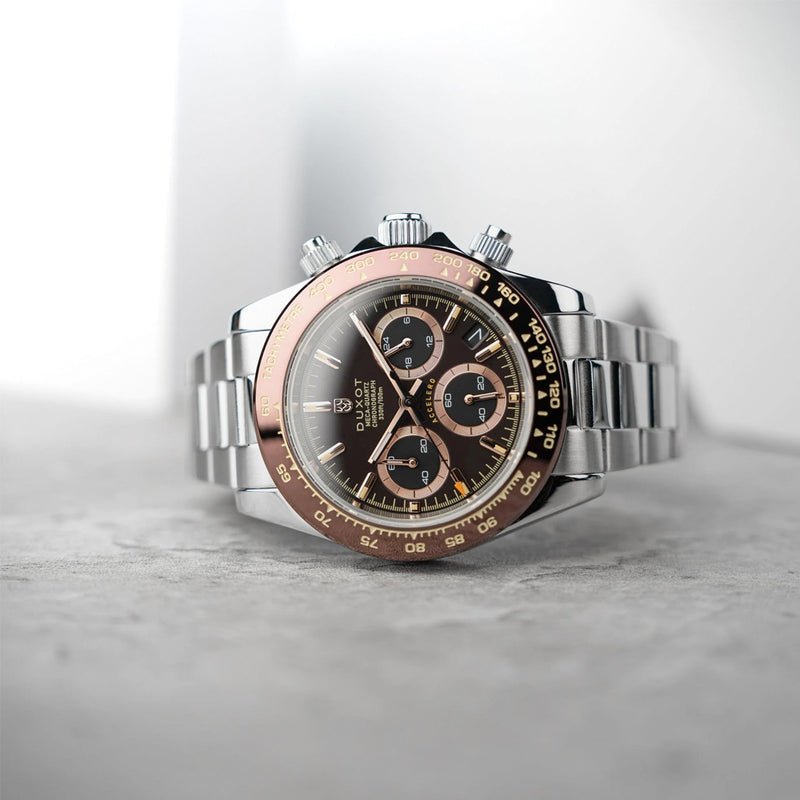 Duxot Accelero Chronograph with Chestnut Brown Dial #DX-2065-44