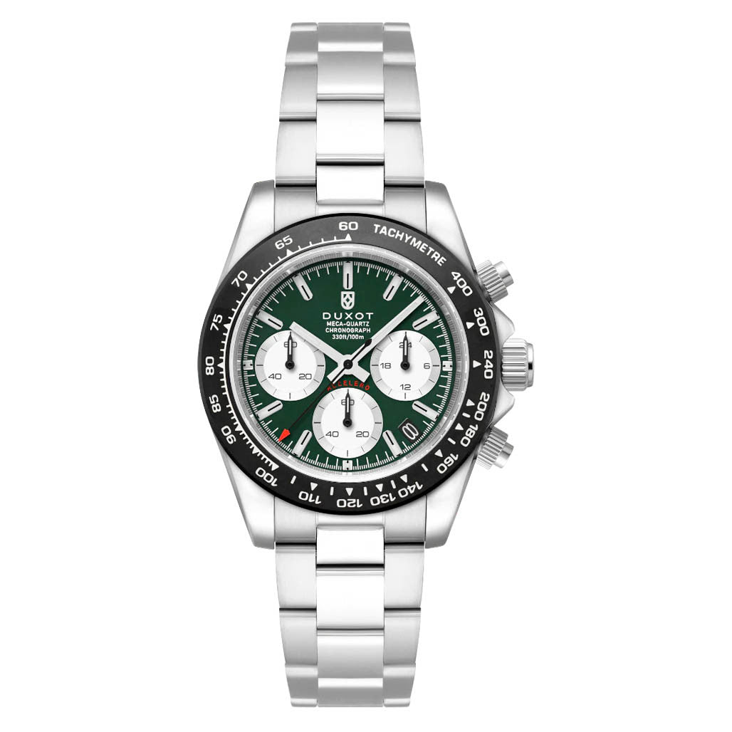 ルルドヌフ Duxot Accelero Chronograph with Jade Green Dial #DX-2065-55 — Long