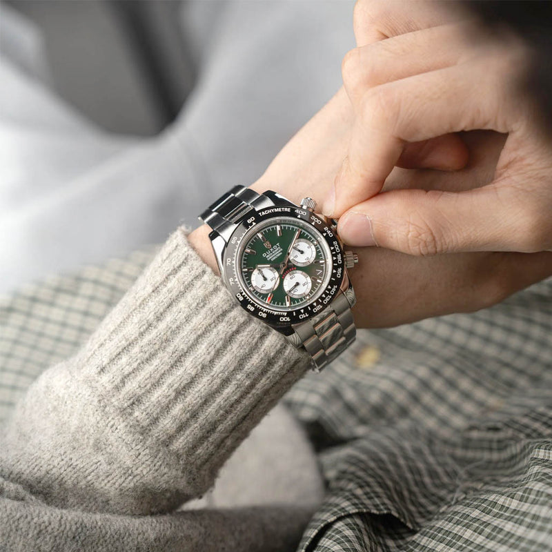 Duxot Accelero Chronograph with Jade Green Dial #DX-2065-55