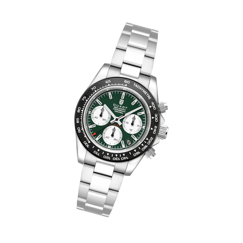 Duxot Accelero Chronograph with Jade Green Dial #DX-2065-55 — Long
