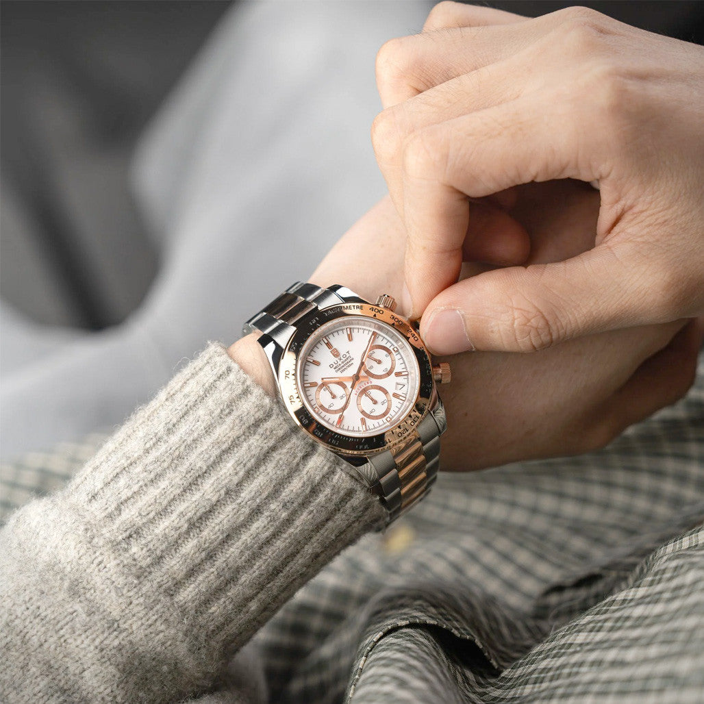 Duxot Accelero Chronograph with Cascading White Dial #DX-2065-77