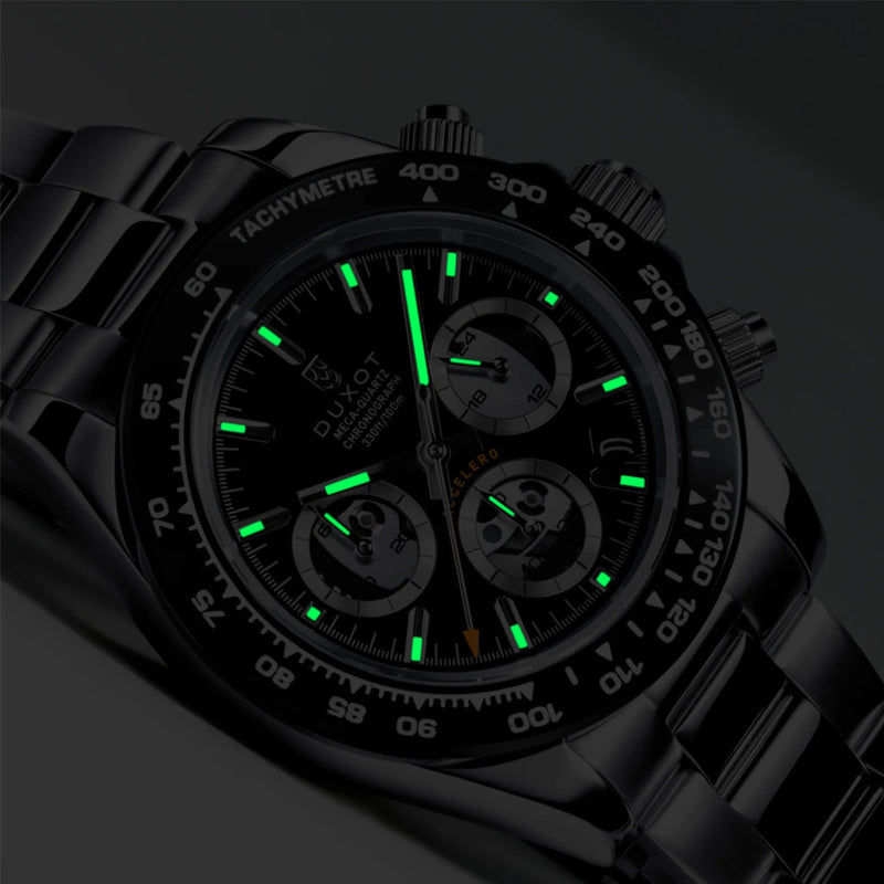 Duxot Accelero Chronograph Skeleton Edition Carbon Twilight #DX-2065-CC