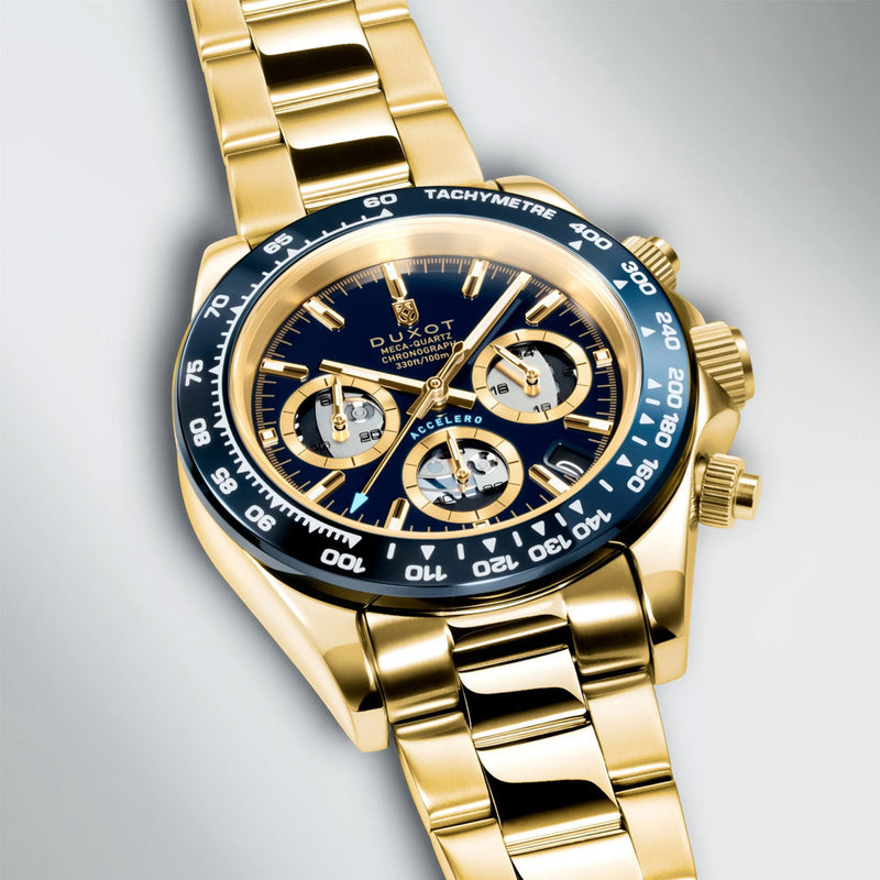 Duxot Accelero Chronograph Skeleton Edition Cerulean Shine #DX-2065-FF