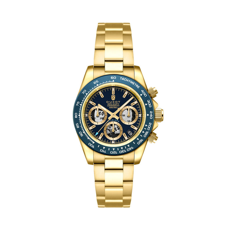 Duxot Accelero Chronograph Skeleton Edition Cerulean Shine #DX-2065-FF