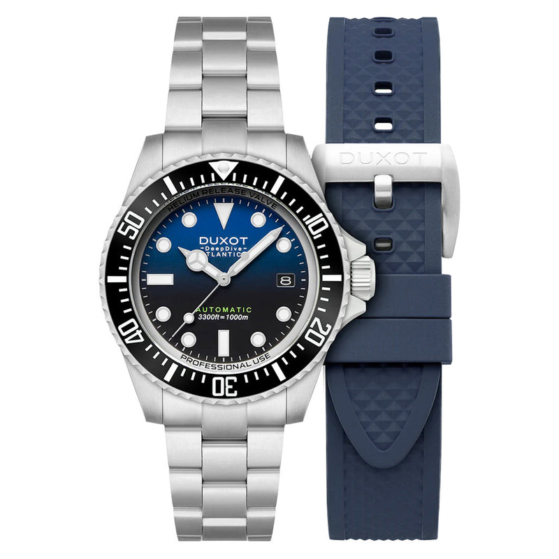 Duxot Atlantica Deep Dive Automatic Limited Edition Cobalt Blue Dial #DX-2066-11