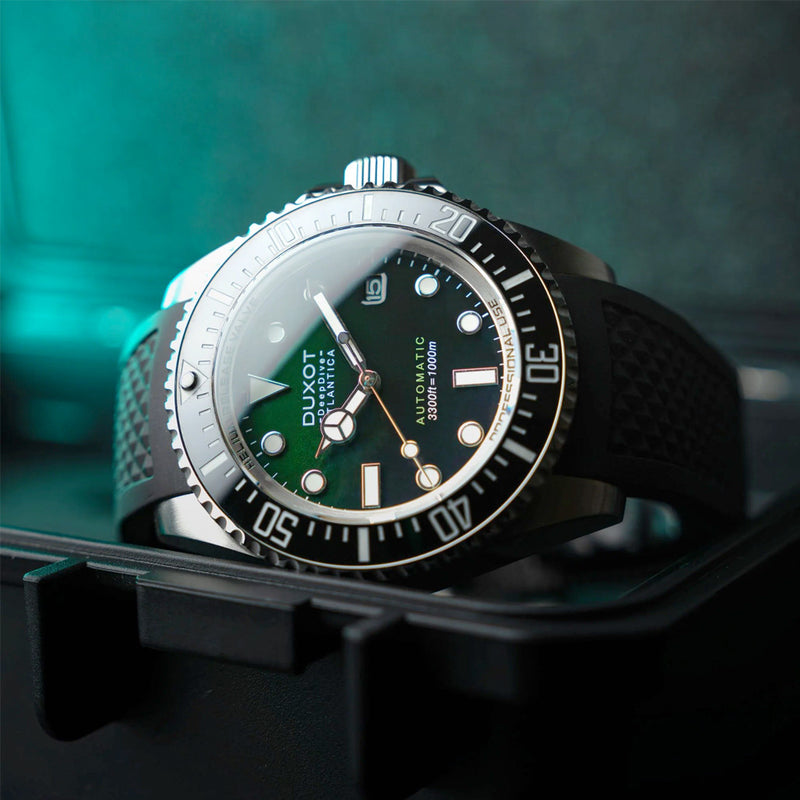 Duxot Atlantica Deep Dive Automatic Limited Edition Emerald Green Dial #DX-2066-22