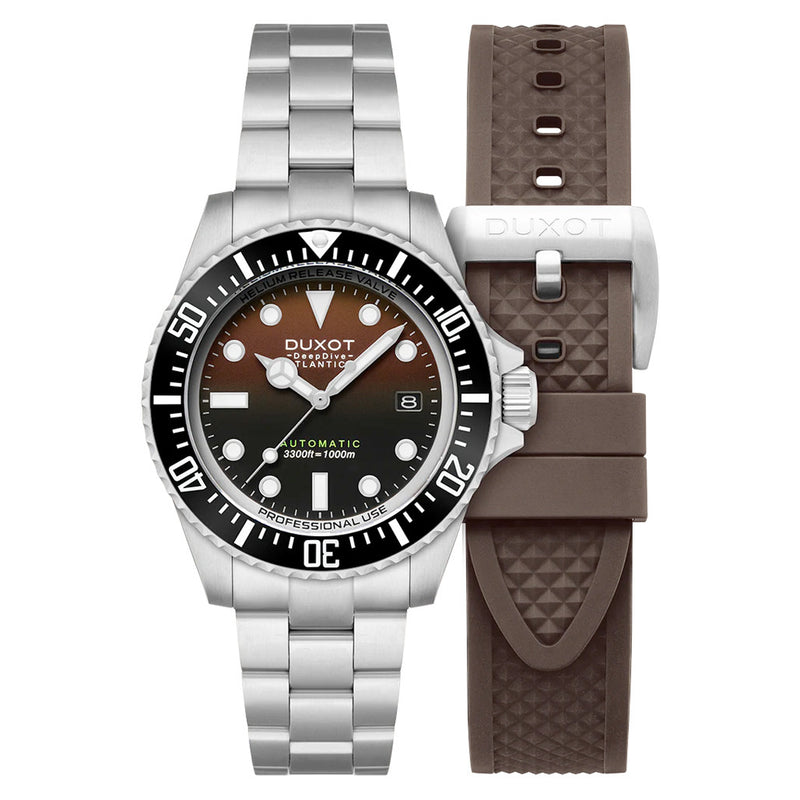 Duxot Atlantica Deep Dive Automatic Limited Edition Cacao Brown Dial #DX-2066-44