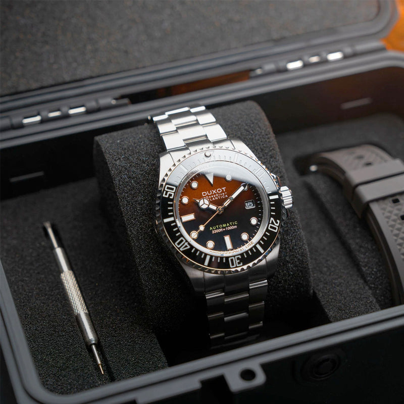 Duxot Atlantica Deep Dive Automatic Limited Edition Cacao Brown Dial #DX-2066-44