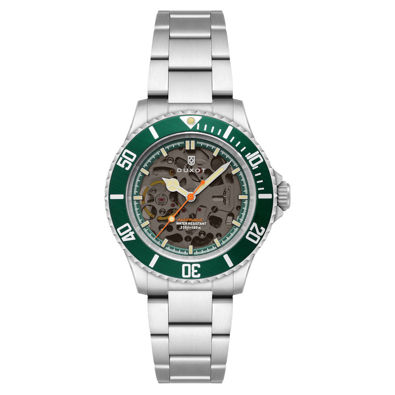 Duxot Atlantica Skeleton Automatic Green #DX-2067-33