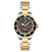 Duxot Atlantica Skeleton Automatic Two Tone Black #DX-2067-44