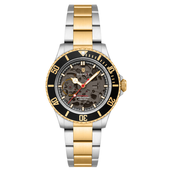 Duxot Atlantica Skeleton Automatic Two Tone Black #DX-2067-44