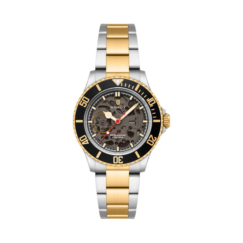 Duxot Atlantica Skeleton Automatic Two Tone Black #DX-2067-44